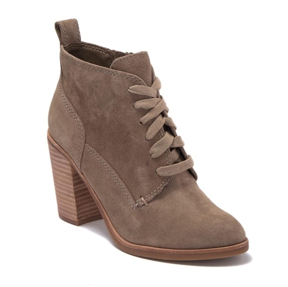 Dolce Vita Seiko lace up black suede boots block heel size 9 - Picture 10 of 10